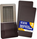 SEAL360 Magnetic Vent Covers (2-Pack), Pockets for Complete Seal, 7.5" X 16" (Brown) for Floor, Wall, or Ceiling Vents and Air Registers, for RV, Home HVAC and AC Vents, Vent Not Included by SEAL360