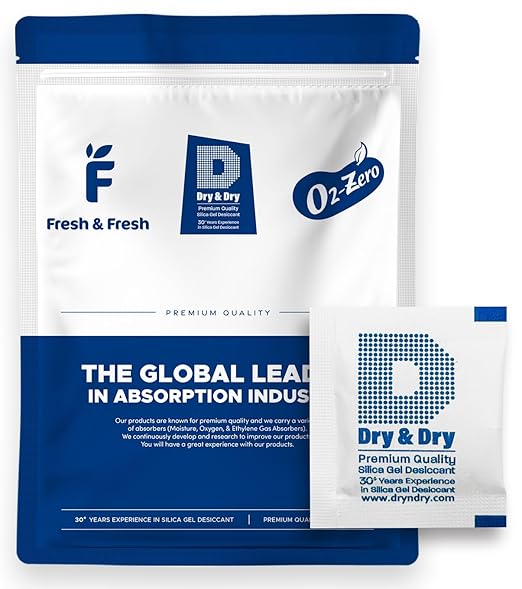 Dry & Dry 3 Gram [200 Packets] Silica Gel Packets Silica Gel Desiccants, Silica Gel Packs - Rechargeable (Food Safe) Silica Gel Packets, Silica Packets by DryDry