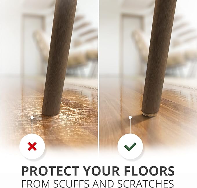 Felt Furniture Pads X-PROTECTOR 133 PCS Premium Furniture Pads - Felt Pads Furniture Feet Best Wood Floor Protectors - Protect Your Hardwood & Laminate Flooring! Brown and Beige - Image 4