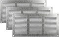 Vent Systems 12" x 6" Inch (Overall) Scratch Resistant Galvanized Metal Vent Cover - 3 Pack - Louvered Duct Grille with Built-in Mesh Screen - Wall/Ceiling HVAC Ventilation Register - Indoor & Outdoor by VentSystems