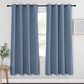 NICETOWN Stone Blue Blackout Curtain for Bedroom - Window Treatment Energy Saving Thermal Insulated Room Darkening Solid Grommet Blackout Drape for Living Room, 1 Panel, W52 x L72 by NICETOWN