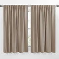 NICETOWN Blackout Curtain Panels Window Draperies - (Taupe Color) 70x63 inch, 2 Pieces, Insulating Room Darkening Blackout Drapes for Bedroom by NICETOWN