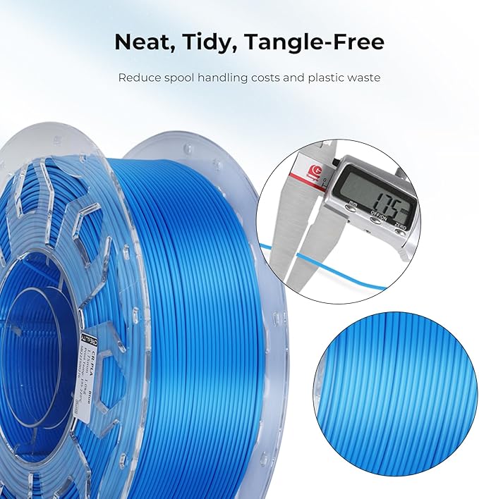 Creality PLA Filament 1.75mm White, 3D Printer Filament 1kg (2.2lbs) Spool, High Toughness & Warp-Free, Dimensional Precision ±0.03mm, Printing Filament for All FDM 3D Printers - Image 3