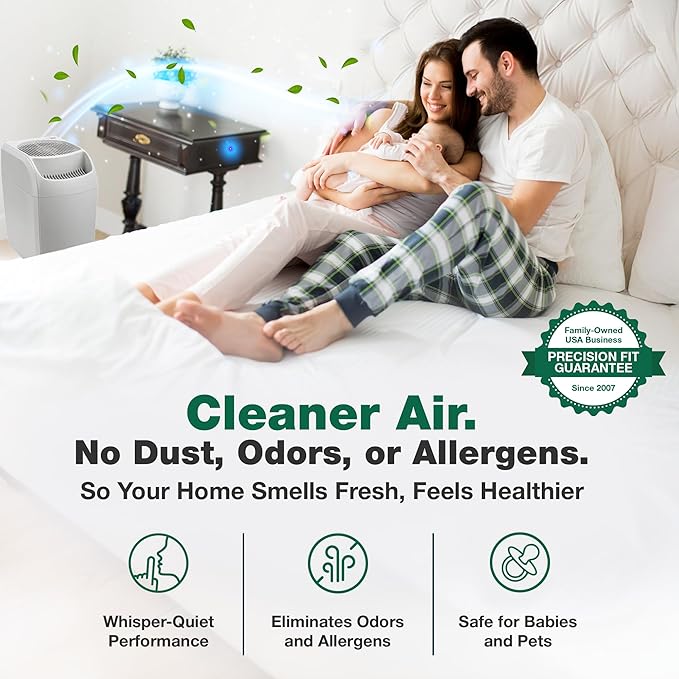 2 Replacement Humidifier Paper Wick Filters Compatible with Aircare Part # 1043 & Models EP9500,EP9700,EP9800,EP9R500,EP9R700,EP9R800 - Essick: 821000,826000,831000,SS390DWHT -by Think Crucial 2 Pack - Image 2