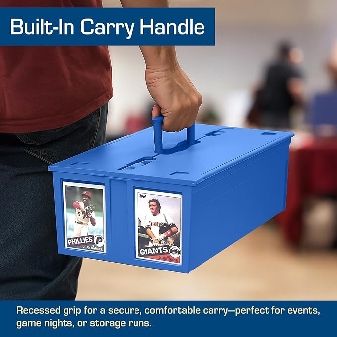 BCW Collectible Card Bin – (Single, Blue) | Holds up to 1600 Cards | Plastic Storage Box for Pokémon, MTG & Sports Cards - Image 7