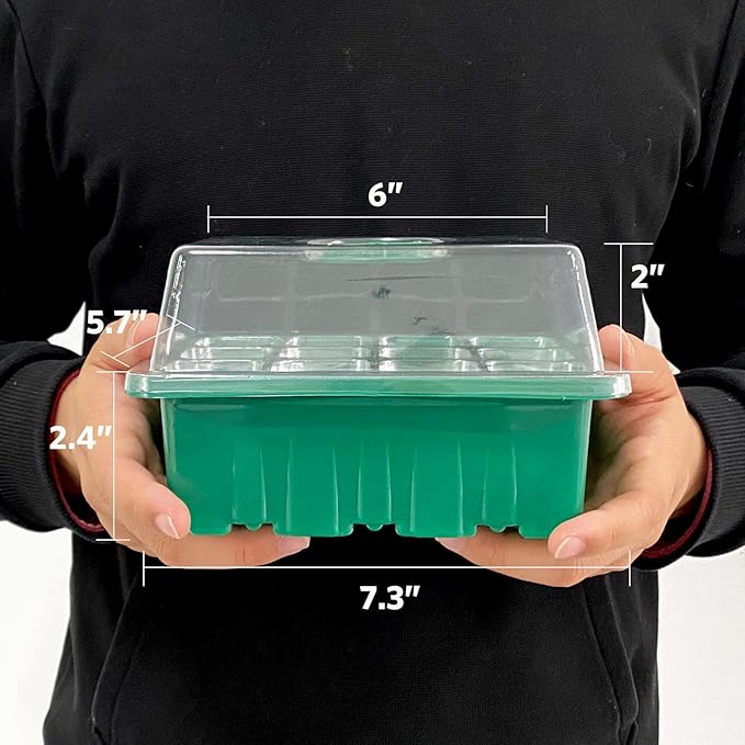 NAMOTEK Plant Heat Mat with 5 Set Seed Starter Tray & Humidity Domes, 60 Cell Trays Germination Station Cloning Kit - Image 7