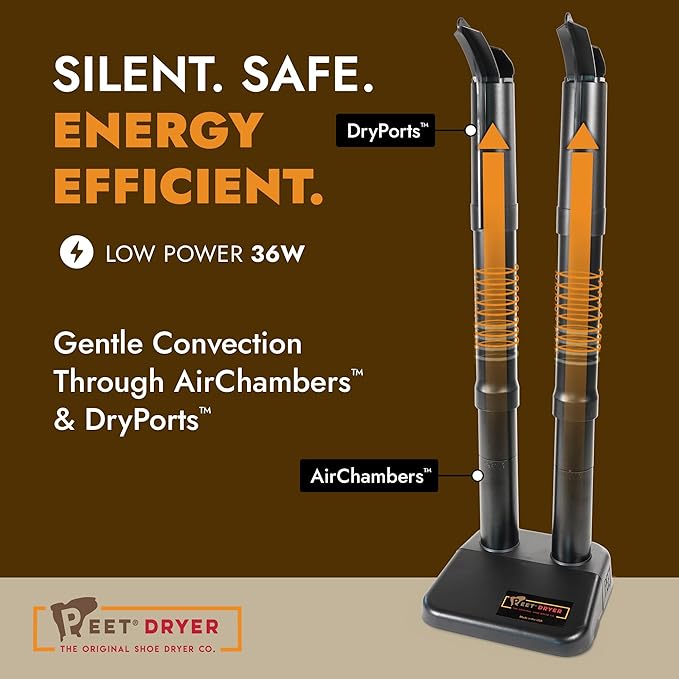 PEET, Original XL Tall Electric Shoe & Boot Dryer, Effective Drying for Hunting Boots, Hiking Boots & Outdoor Gear, Made in USA, Black - Image 3