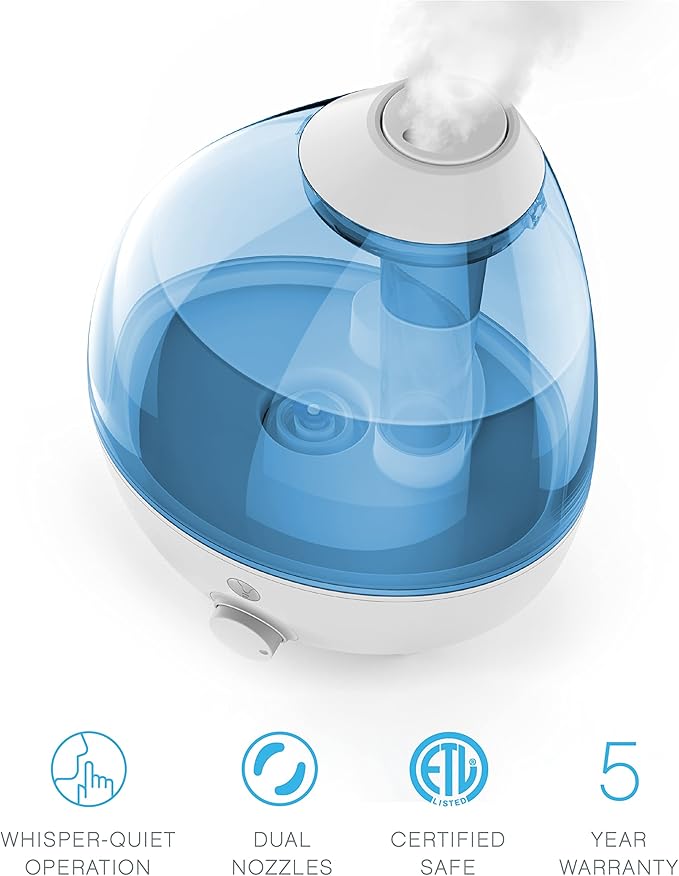 Pure Enrichment MistAire XL Ultrasonic Cool Mist Humidifier - All Day Operation for Large Rooms, 1 Gallon Tank, Variable Mist Control, Automatic Shut-Off, Whisper Quiet, and Optional Night Light - Image 3