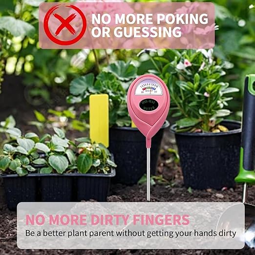 Soil Moisture Meter, Garden Plant Water Meter, Plants Moisture Meter, Lawn Soil Tester, Soil Water Gauge for Potted Plants, Plant Moisture Monitor No Battery Required Free Plant Watering Guide - Image 4
