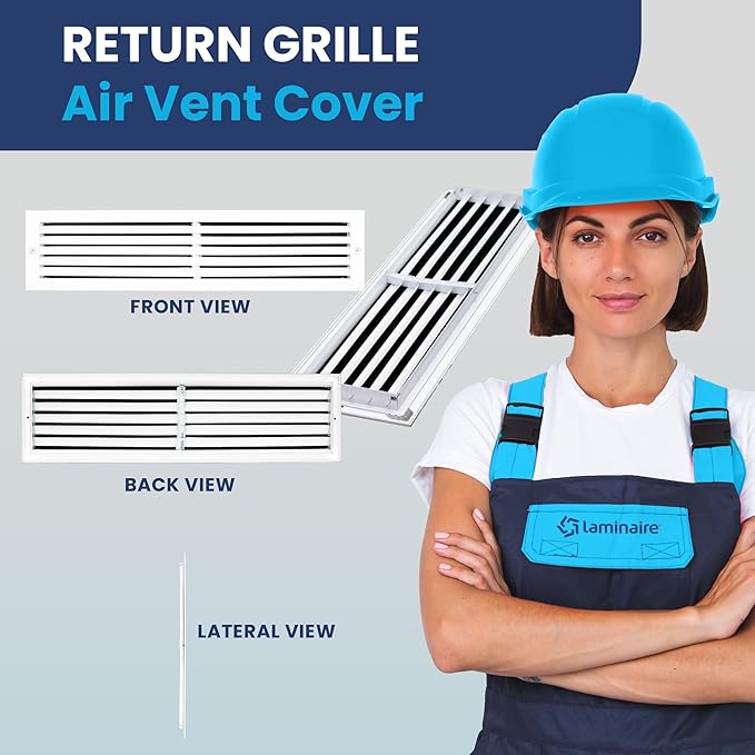 26x6 Inch (Duct Opening) Air Return Vent Cover Decorative – Premium Aluminum AC Vent Cover for Ceiling & Wall, Rustproof Grille, Ideal for Home HVAC Grille, Durable & Easy to Install by ACLAMINAIRE - Image 2