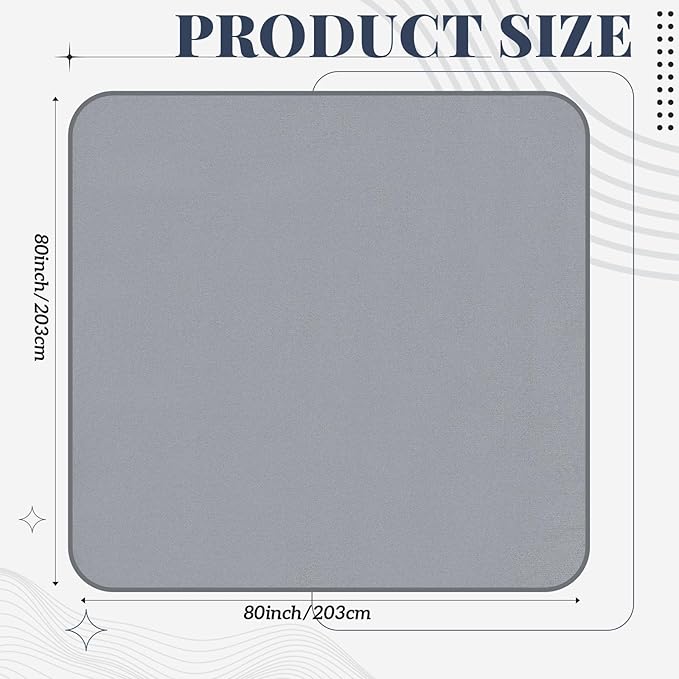 1 Pcs Couples Waterproof Mat Lover Reusable Stainproof Blanket Quiet Easy Use Mattress Protector for Adult Multi Functional Bed Sheet Couple Pleasure Comfort (80 x 80 in,Grey) - Image 2