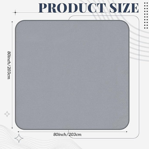 1 Pcs Couples Waterproof Mat Lover Reusable Stainproof Blanket Quiet Easy Use Mattress Protector for Adult Multi Functional Bed Sheet Couple Pleasure Comfort (80 x 80 in,Grey) - Image 2