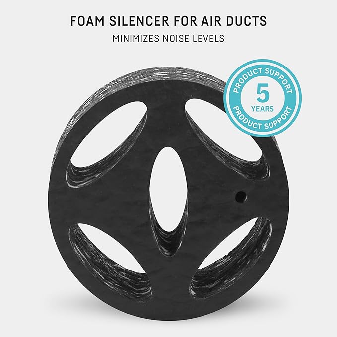 neverest® ESD 4" Adjustable Inline Duct Silencer – Modular Sound Absorbing Muffler with 5 Removable Segments – Up to 44 dB Reduction – for 125mm Pipes, Grow Rooms & HVAC - Image 2