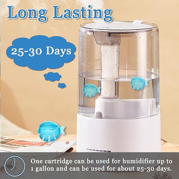 FITORCH Humidifier Cleaner, Humidifier Cleaning Fish for Humidifiers & Fish Tanks, Purifies Water, Prevents Hard Water Build Up, Eliminates White Dust Odours, 10PCS, Blue, PB-23 - Image 7