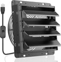 HG Power 14 Inch Shutter Exhaust Fan, 882CFM High-Speed Vent Fan, 1400RPM Wall Mounted Attic Fan with Steel for Shed, Garage, Greenhouse Ventilation, Black by HGPOWER