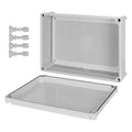 Junction Box，15"x 11"x 5.1" Outdoor Electrical Box with Mounting Plate, IP67 Dustproof Waterproof ABS Plastic Project Box, DIY Electrical Enclosure Gray (380x 280x 130 mm) by HoHaing