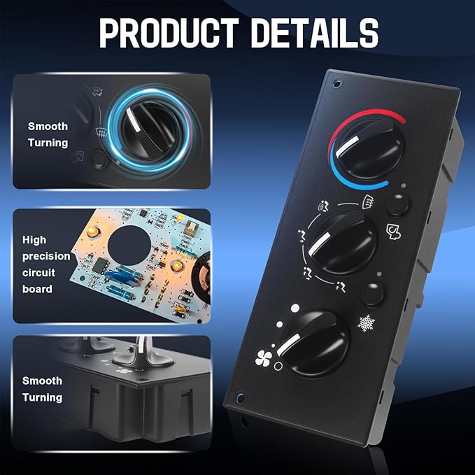 HVAC AC Control Panel Compatible with Kenworth 2002-2006 W900 C500 T800 T600A T300. Replace 599-5511 - Image 6