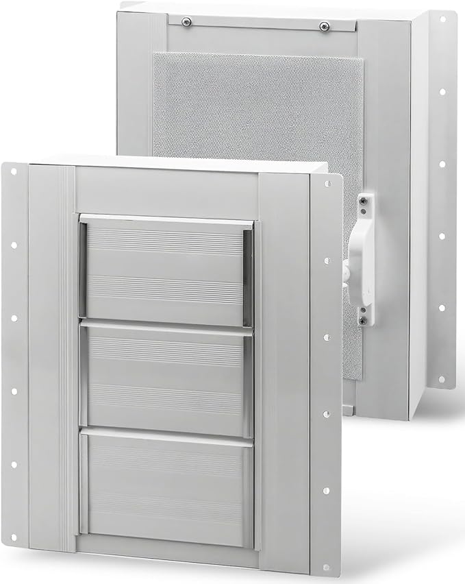2-Pack Shipping Container Vents with Screens, Stainless Steel Adjustable Shutter Vents for Container Homes, Offices, Ship Cabins – Prevent Condensation, Overheating & Improve Airflow by Unknown