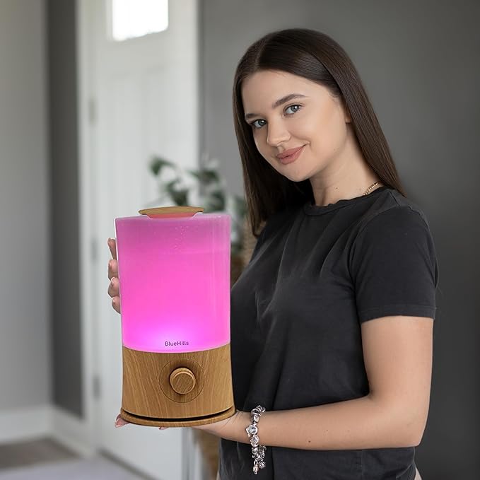 BlueHills Premium 2000 ML XL Large Essential Oil Diffuser Aromatherapy Humidifier for Large Room Home 40 Hour Run Huge Coverage Area 2 Liter Extra Large Capacity Huge Diffuser Wood Grain E005 - Image 9