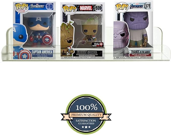 Huji 16 Inch Clear Acrylic Shelf with Rounded Corners for Books, Collectibles, Photos, Coffee Mugs, Makeup, Funko Pops, Toys, Spice Rack - Image 6
