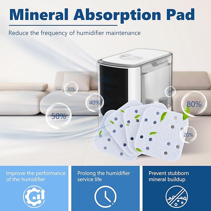 Funmit 20 Pack Humidifier Replacement Filters for LEVOIT, Mineral Absorption Pad Compatible with LV600S, LV600HH, OasisMist450S - Image 3