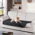 TAOCOCO 100% Waterproof Reversible Couch Cushion Cover for Dogs & Pets - Chaise & Sectional Sofa U Shape Couch Furniture Protector Slipcover (Black) by TAOCOCO