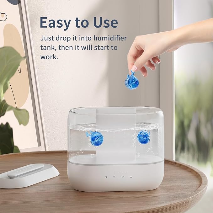 Humidifier Cleaning Fish: 12 Packs Humidifier Tank Cleaner Ball Compatible with Most Humidifiers, Purifier Water, Prevents Hard Water Build-Up, Filters Mineral Deposits, Remove Odor - Image 7