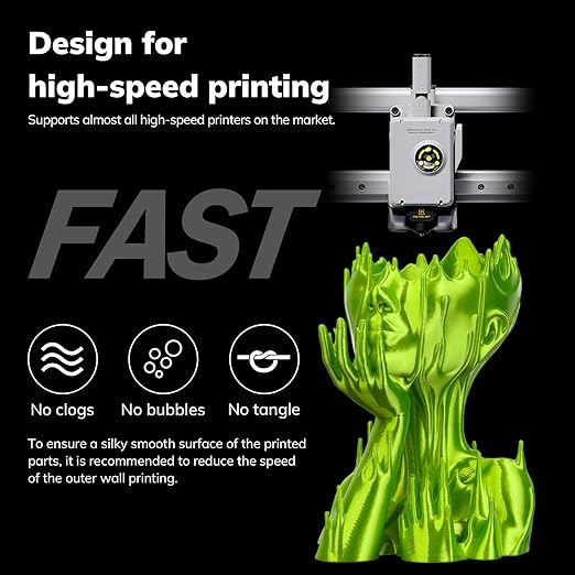 AMOLEN PLA 3D Printer Filament,PLA Filament 1.75mm,Silk Filament Bundle,White,Sakura Pink,Neon Green,Baby Blue, 3D Printing Filament Bundle, 200gX 4 Spools - Image 4