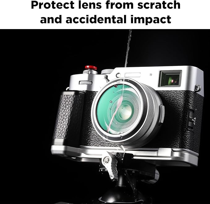 Haoge MC UV Camera Lens Protection Filter for Fujifilm X100VI Fuji X100V Camera Accessory with Integrated Adapter Ring Silver LUV-XVIS-Multi Waterproof Nano Coated HD Optical Glass - Image 7