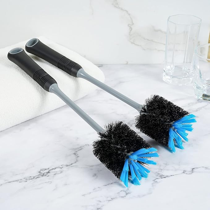 Water Bottle Cleaning Brush, Long Handle Flexible Scrub Brush for Water Bottles, Glasswares, Mugs, Flasks, Tumblers, Vases, and Kitchen Sink, 2 Pack - Image 5