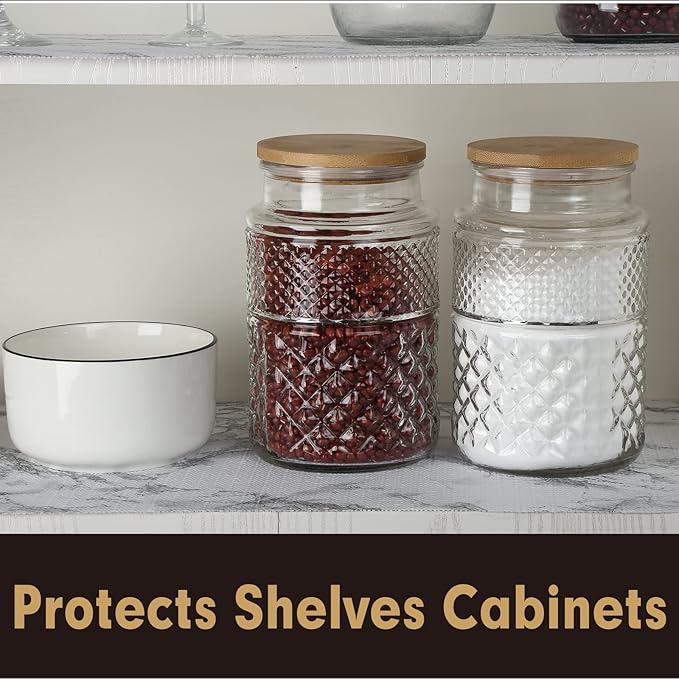 Premium Drawer and Shelf Liner for Cabinet, Non Adhesive Liner for Kitchen, Strong Grip Non Slip Shelf Liners for Kitchen Cabinets, Storage, Drawers, Shelves, Kitchenware and Tableware, Marble - Image 4