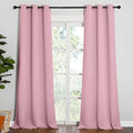 NICETOWN Patio Glass Door Blackout Curtains for Bedroom/Living Room, Privacy Panel Drapes for Dining Room and Guest Room (Crystal Pink, 42 inches Wide x 90 inches Long, 1 Pair) by NICETOWN