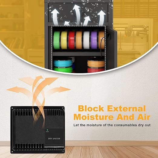 Dual-Door Dry Cabinet Holds 40 Rolls for 3D Printers, 180L Dehumidifying Filament Storage Cabinet, Industrial-Grade Organizer for PLA/ABS/TPU/Nylon, with Stand & Airtight Humidity Control - Image 3