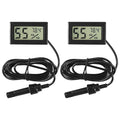 2Pcs TPM-10 Digital Mini Hygrometer Thermometer Gauge with Probe LCD Display Fahrenheit Indoor Temperature Humidity Meter for Incubator Reptile Plant Terrarium Humidor Guitar Case Greenhouse by AITIAO