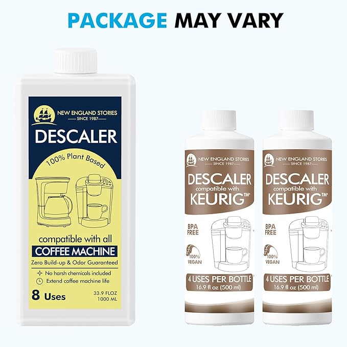 8 Uses Descaling Solution Compatible with Keurig, Nespresso, Breville, Delonghi, Jura, Ninja - 33.8oz Coffee Machine Descaler, Espresso Coffee Maker Cleaner, Coffee Pot Limescale Remover - Image 7