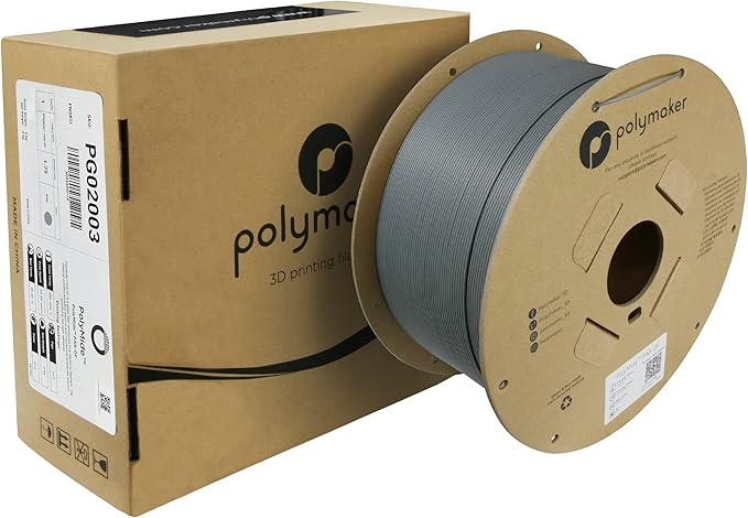 Polymaker PA6-GF Nylon Filament 1.75mm 2kg Grey Glass Fiber Nylon 3D Printing Filament - PolyMide PA6-GF Warp Free 3D Printer Filament - Image 7