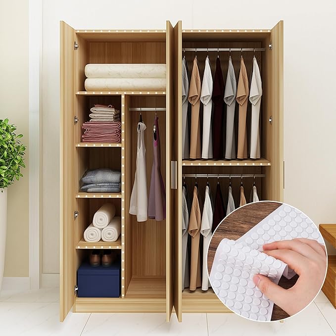 735pcs Small Felt Furniture Pads, Self-Adhesive EVA Foam Dot Circles, Round Felt Furniture Stickers for Desks Drawers Vases Photo Frames Cabinets Doors Candlesticks- White - Image 6