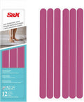 S&X Non-Slip Bathtub Shower Stickers 12-Pack Anti-Skid Strips, Waterproof Adhesive Safety Decals, Fine Grit Tread for Steps, Stairs, Pools, Boats, and Floors - Purple by SXProducts