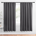 NICETOWN Blackout Curtain Panels for Window - Thermal Insulated Rod Pocket Blackout Drapes/Draperies for Dining Room (2 Panels, W52 x L72 inches, Grey) by NICETOWN
