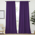 NICETOWN Bedroom Blackout Draperies - (Royal Purple Color) 52 Width X 108 Length, 2 Panels Set, Solid Blackout Curtain Panels by NICETOWN