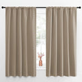 NICETOWN Blackout Curtains for Living Curtains, Taupe, Set of 2, 52 by 63 Inch, Window Treatment Blackout Curtain Panels, Home Decor Thermal Insulated Solid Drapes for Bedroom by NICETOWN
