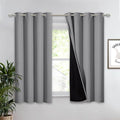 NICETOWN 100% Blackout Curtain with Black Liners, Thermal Insulated Full Blackout 2-Layer Lined Drape, Noise Cancellation Window Drapery for Dining Room (Silver Grey, 1 Panel, 52-inch W by 54-inch L) by NICETOWN