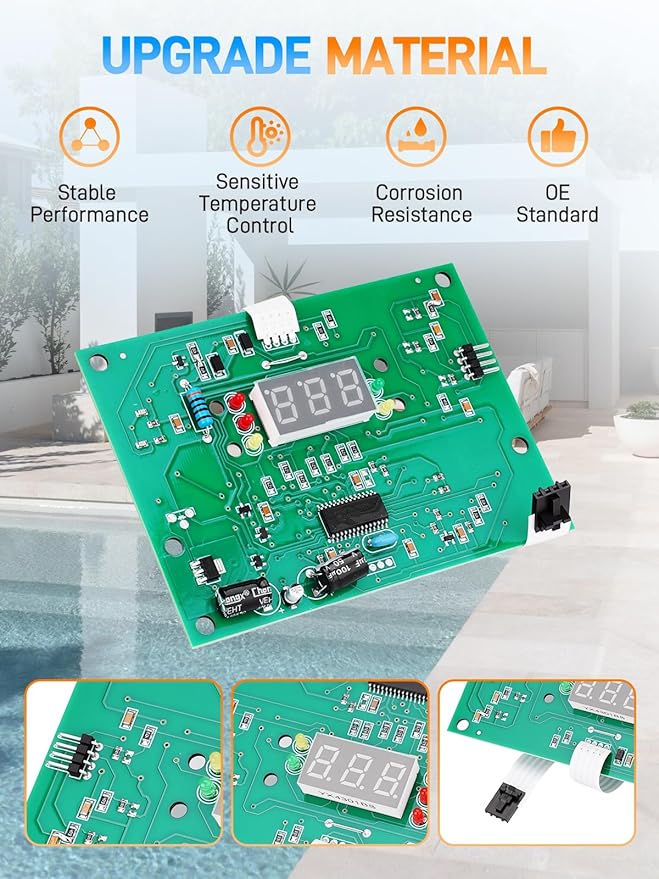 IDXL2DB1930 Display Board with Control Panel Keypad Membrane Assembly Compatible with Hayward Universal H-Series Pool Low Nox Heaters H250IDL2 H150FDN H200FDN H250FDN H300FDN H350FDN H400FDN - Image 7