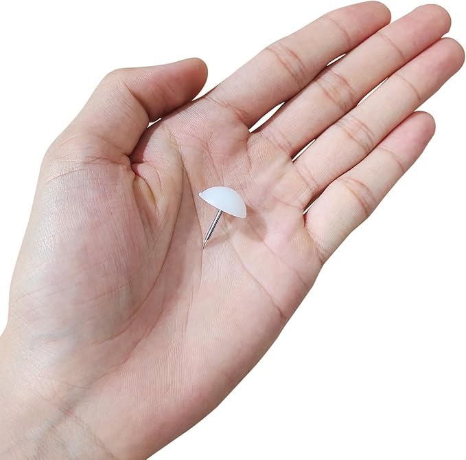uxcell Furniture Feet Nail Plastic Glide Nails Chair Table Leg Protector Pads 16mm Dia White 5pcs - Image 5