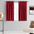 DONREN Red Blackout Curtains Thermal Insulated Room Darkening Rod Pocket Curtains for Dining Room (42 by 54 Inch,2 Panels) by DONREN