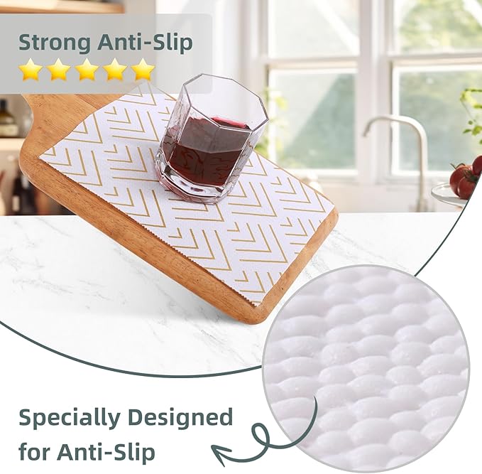 Shelf Liner for Kitchen Cabinets Non Adhesive Drawer Liner Gold Arrow Non-Slip Thickened Shelf Liner Paper Strong Easy to Clean for Tool Box Refrigerator with Knife and Tape Measure 17 inche x 20 feet - Image 2