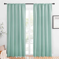 NICETOWN Window Curtains Blackout Drapes, Aqua Blue, 1 Pair, 52 by 84-Inch, Thermal Insulated Solid Rod Pocket Blackout Curtains/Draperies for Living Room by NICETOWN