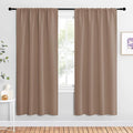 NICETOWN Kids Blackout Curtain Panels - Window Treatment Thermal Insulated Rod Pocket Blackout Drapes for Bedroom (Set of 2, 42 by 72 Inch, Cappuccino) by NICETOWN