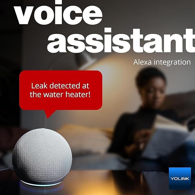 YoLink Smart Home Starter Kit: SpeakerHub & Water Leak Sensor 4 with 105dB Audio Alarm 2-Pack, SMS/Text, Email & Push Notifications, Freeze Warning, LoRa Up to 1/4 Mile Open-Air Range, w/Alexa, IFTTT - Image 4