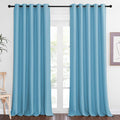 NICETOWN Patio Blackout Curtain Panels - Extra Wide Sliding Door Thermal Insulated Drape, Privacy Room Divider Curtain for Bedroom Office (Teal Blue, 66 x 118 Inch Long) by NICETOWN
